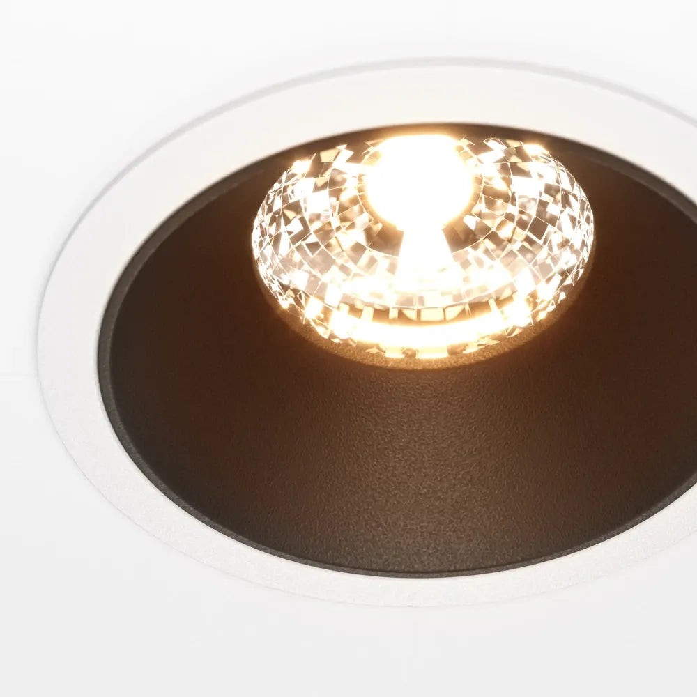 Spot incastrat din Aluminiu Alb/Negru H6.3xD8.5cm 15W 750lm 2700k Alfa LED