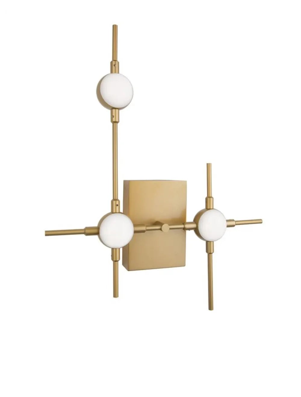 Aplica de perete structura din Metal Auriu si abajur din Acrilic Alb H40xL31cm IP20 9W 605lm 3000k ATOMO