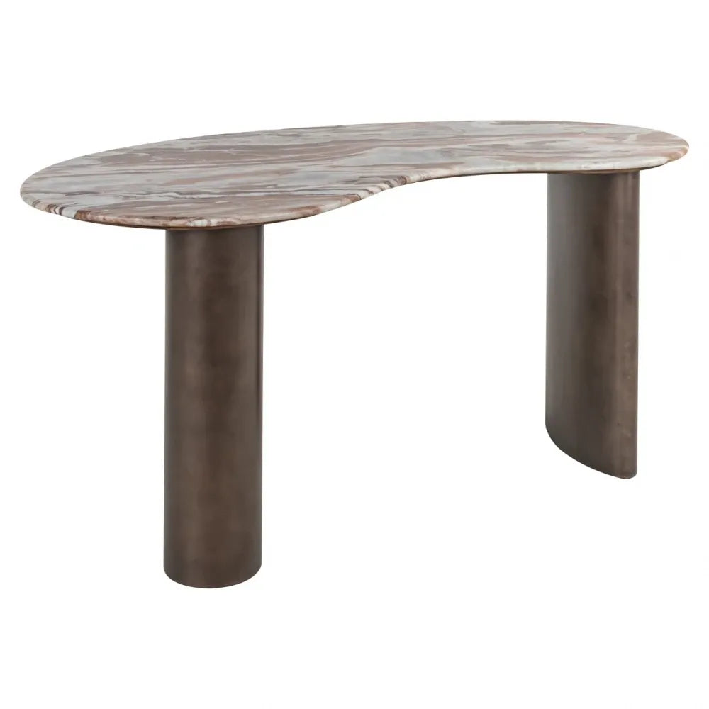 Birou din MDF/Metal Maro si Marmura Multicolor L160xH75cm Brando Richmond interiors