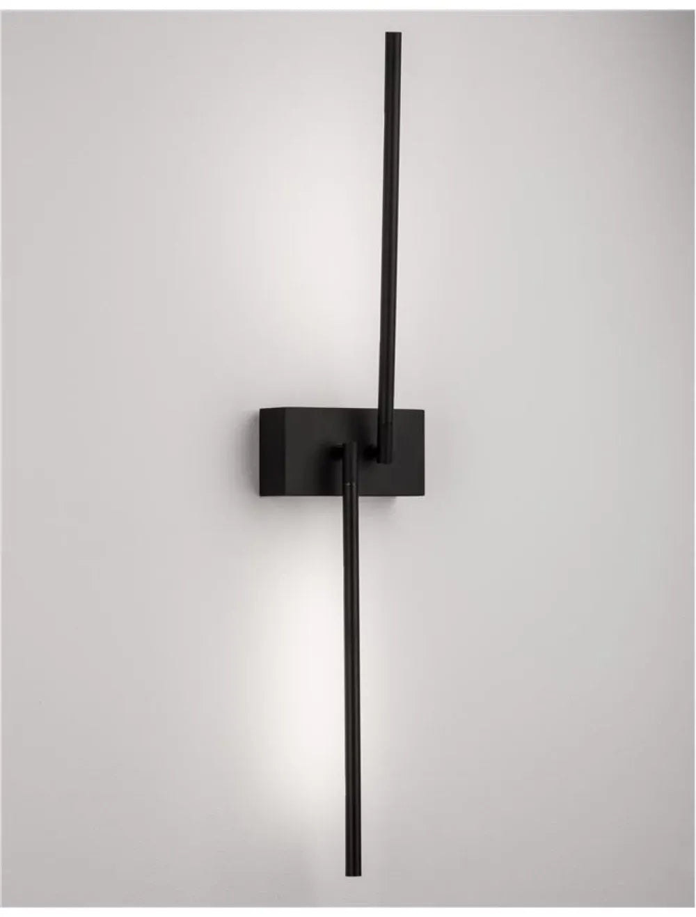 Aplica de perete structura din Metal Negru si abajur din Acrilic Alb H74xL6cm IP20 11W 500lm 3000k RACCIO
