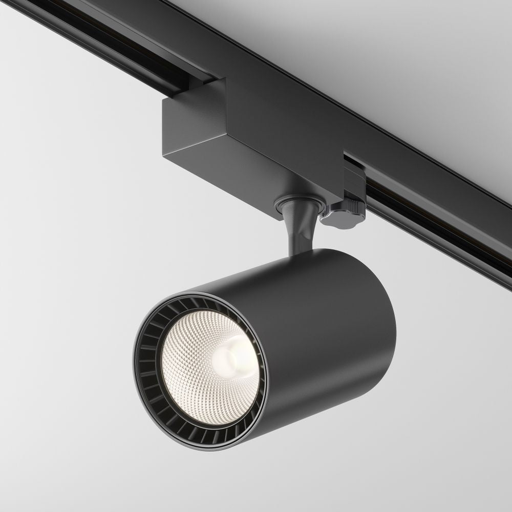 Spot pentru sina trifazata Trinity din Aluminiu Negru 26W 2690lm 3000k L14xH20cm Vuoro