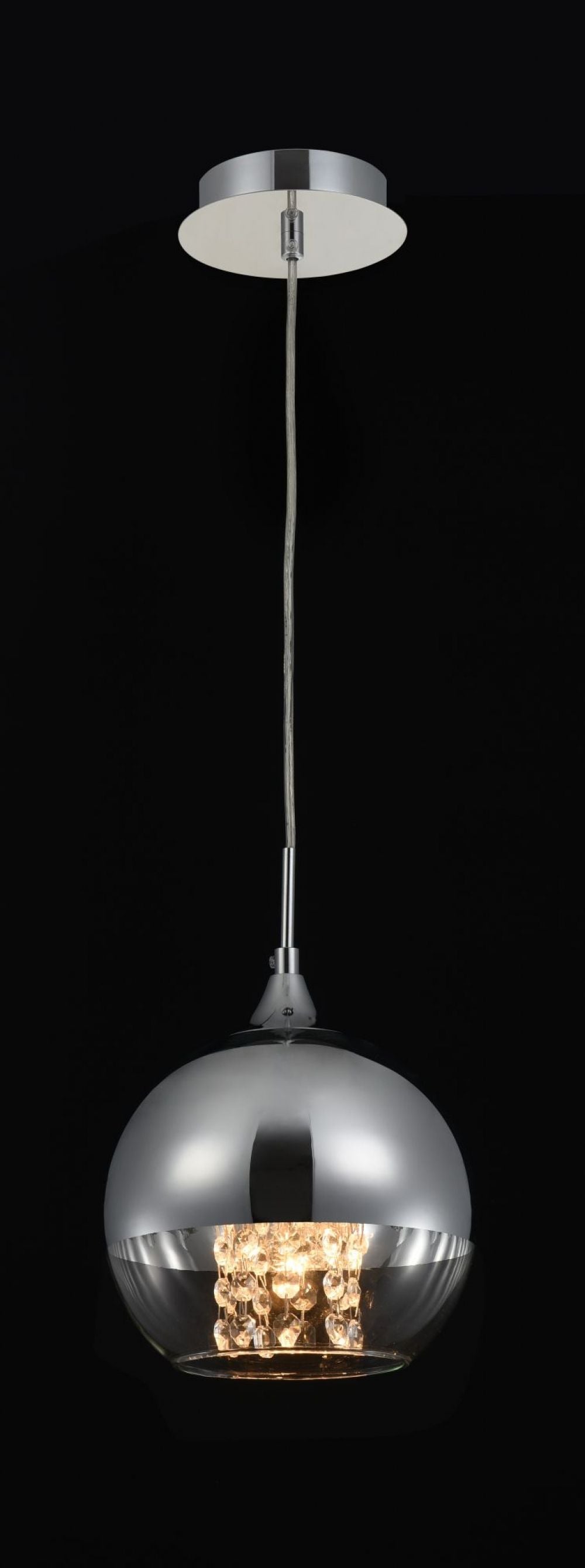 Pendul cu inaltime reglabila din Sticla Transparent D20xH96cm Fermi