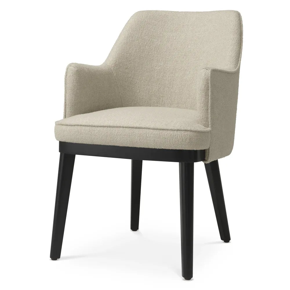 Scaun tapitat cu Stofa Ecru L55xA64xH84cm Lavinia Eichholtz