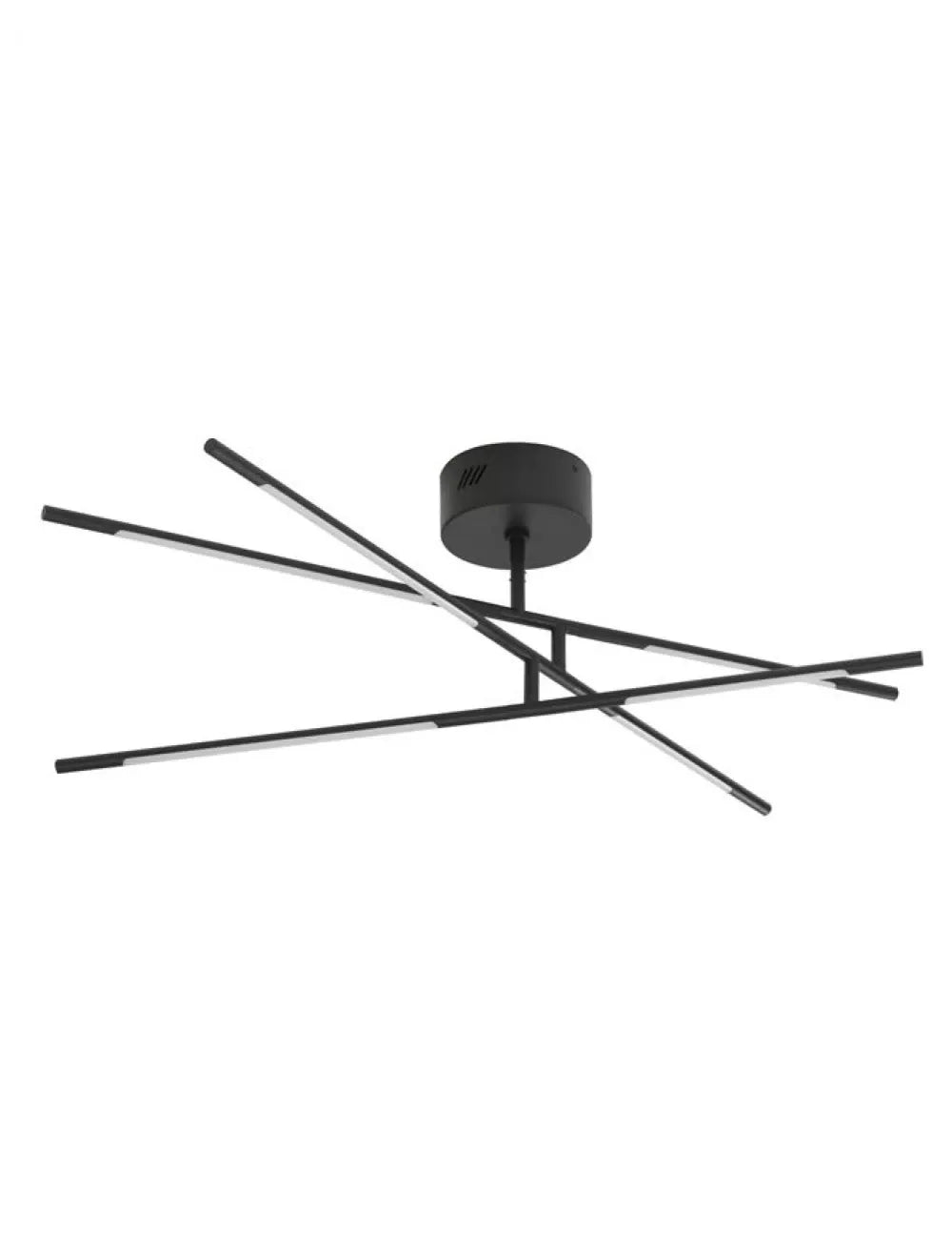 Plafoniera structura din Metal Negru si abajur din Acrilic Alb H25.5xL84cm IP20 32W 2304lm 3000k RACCIO
