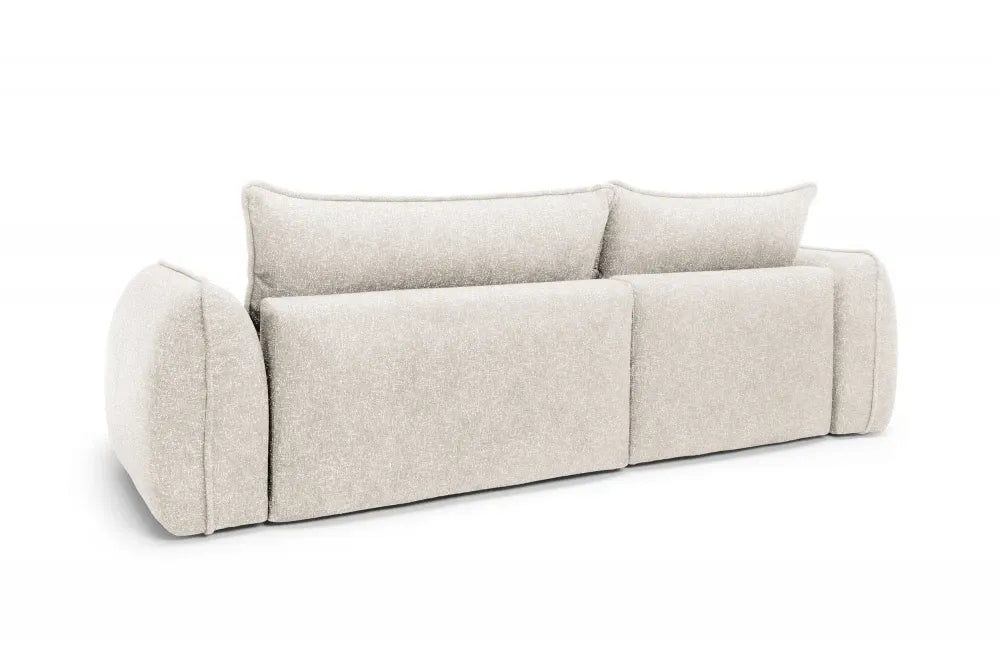 Coltar extensibil cu spatiu depozitare din Stofa Crem Visby