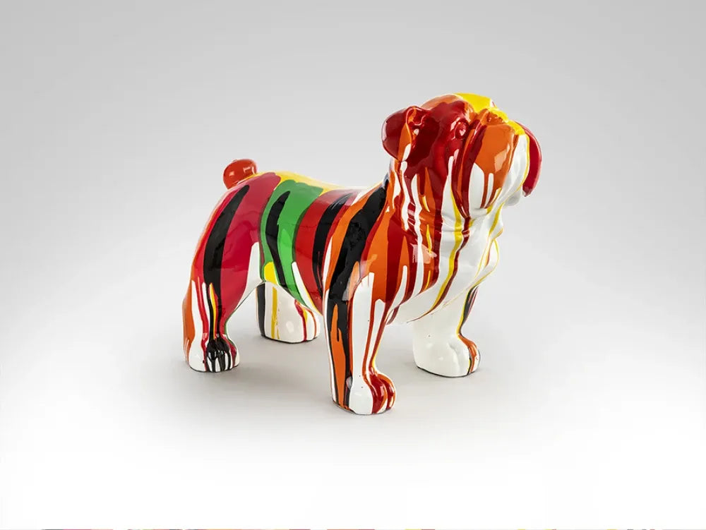 Statueta bulldog din Rasina Multicolor L31xH41cm Otto