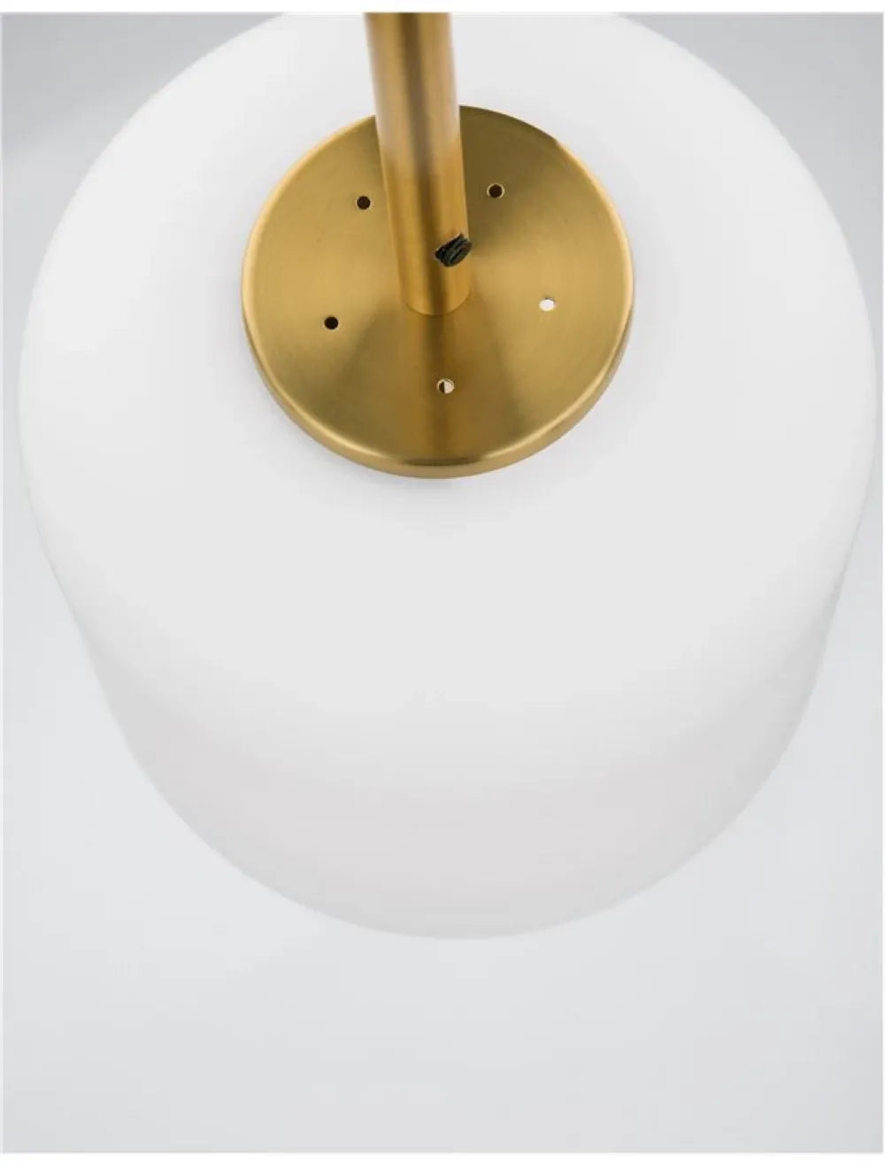 Pendul structura din Metal Auriu si abajur din Sticla Alb H120xL16.5cm IP20 LATO