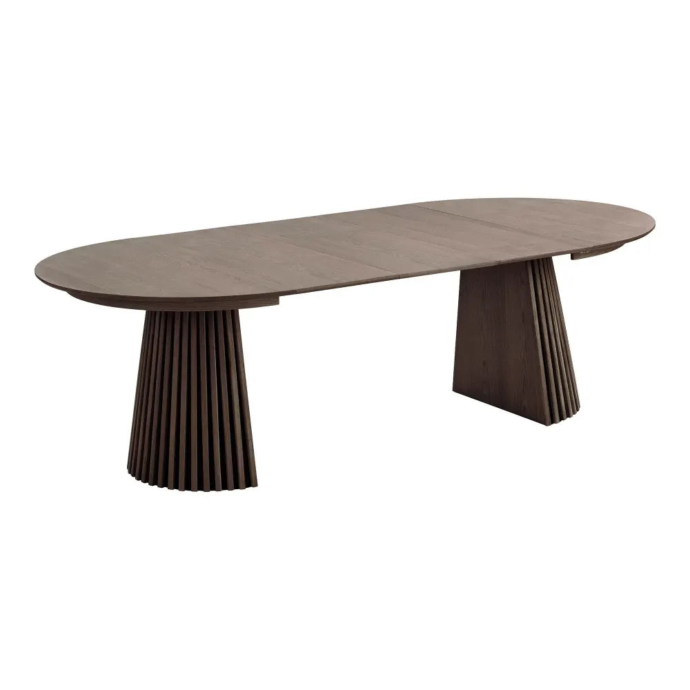 Masa extensibila din Furnir de stejar/MDF Maro inchis L120-240xH75cm Osaka