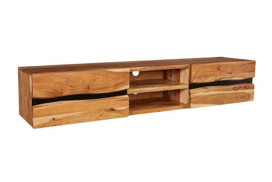 Comoda TV suspendata din Lemn de salcam Maro L160xH30cm AMAZONAS