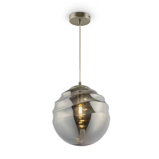 Pendul cu inaltime reglabila din Sticla Negru D25xH148cm Vinare