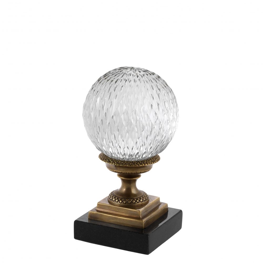 Set 3 obiecte decorative din Sticla Transparent D8/10/13xH15/18/19cm Divani