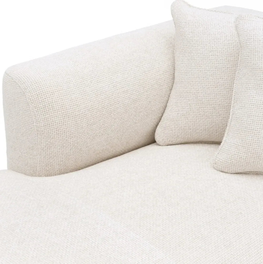 Coltar orientare stanga tapitat cu Stofa Lyssa Alb L163xAxH72cm Corso Lounge left Eichholtz