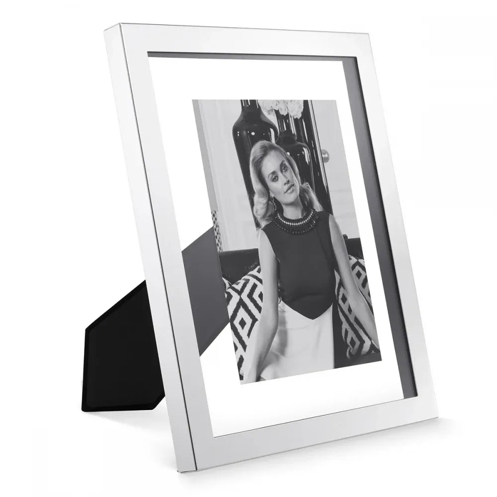 Rama foto din Metal/Sticla Argintiu/Transparent L22.5xH27.5cm Brentwood L Eichholtz