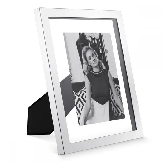 Rama foto din Metal/Sticla Argintiu/Transparent L22.5xH27.5cm Brentwood L Eichholtz