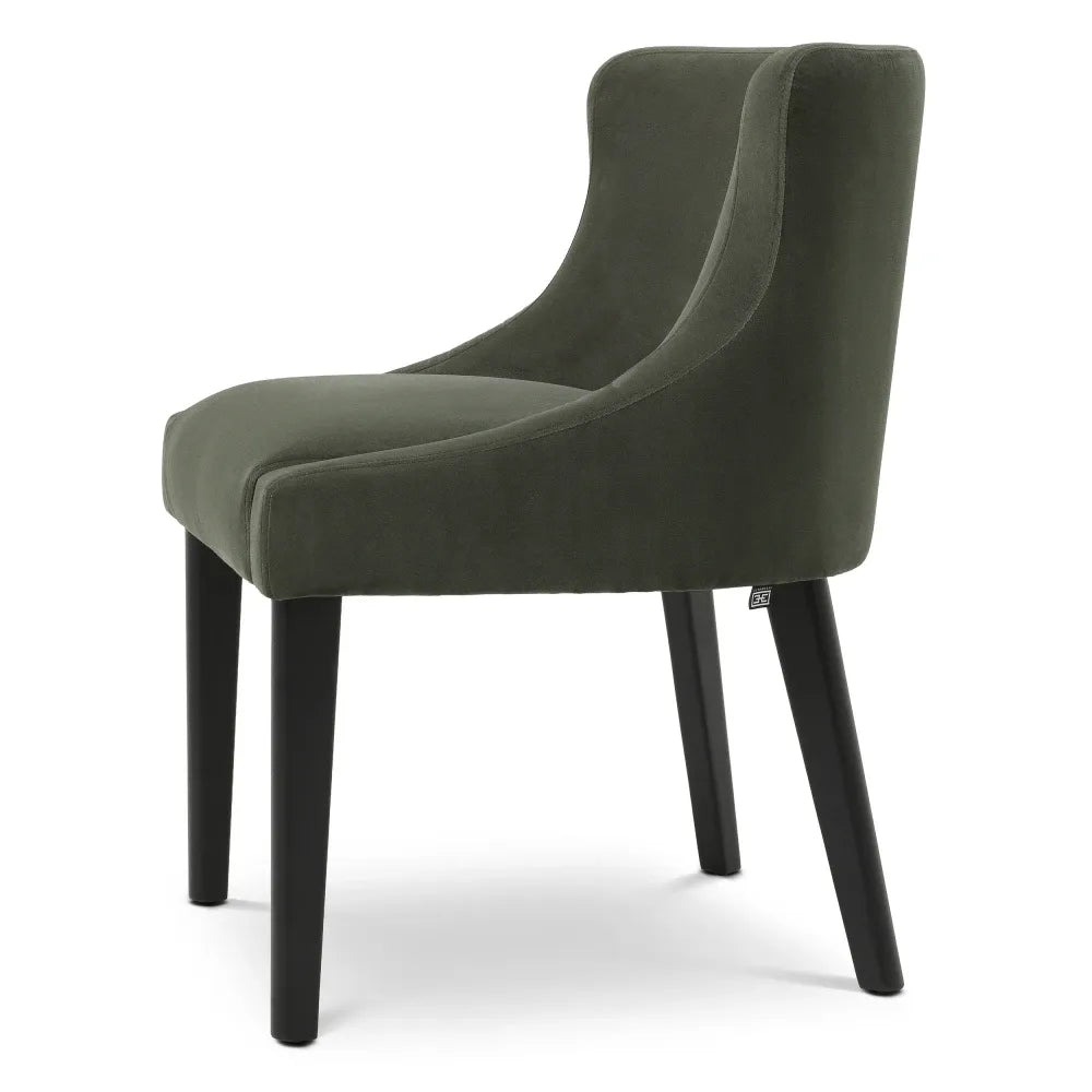 Scaun tapitat cu Catifea Verde L59.5xA65xH82cm Chavelle Eichholtz