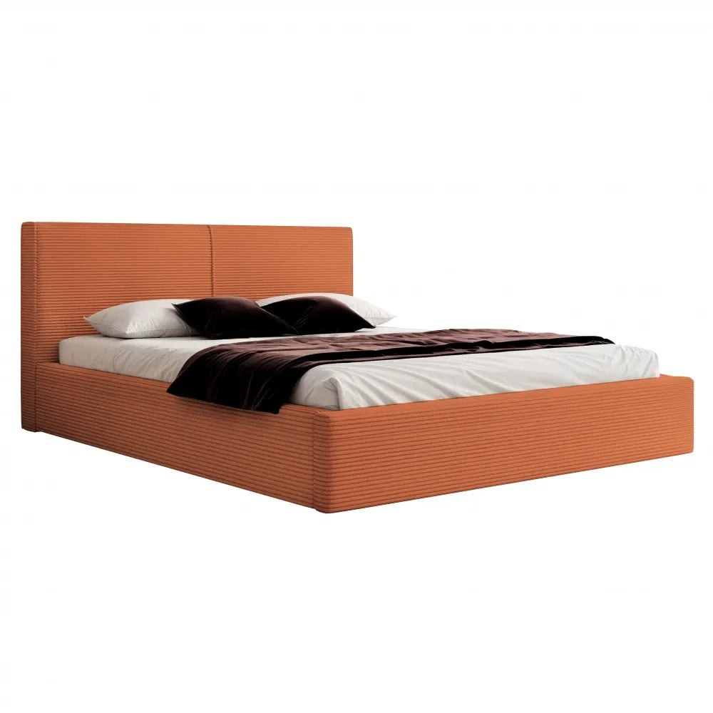 Pat 120 x 200 tapitat cu Corduroy Poso Portocaliu Noma