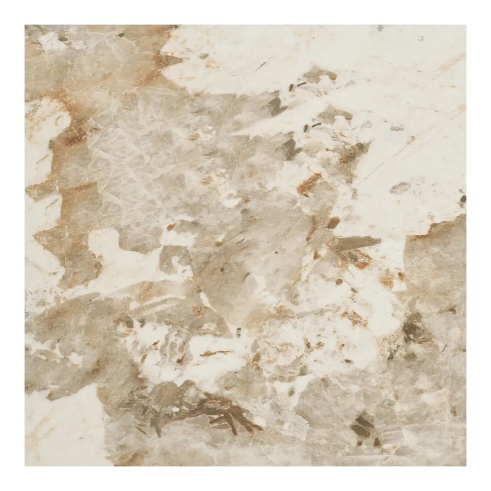 Masa din MDF+Furnir de stejar Maro si Ceramica Alb L210xH76cm Athens