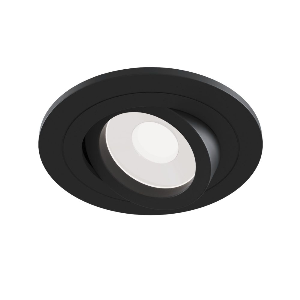 Spot incastra din Aluminiu Negru D10xH6cm Atom