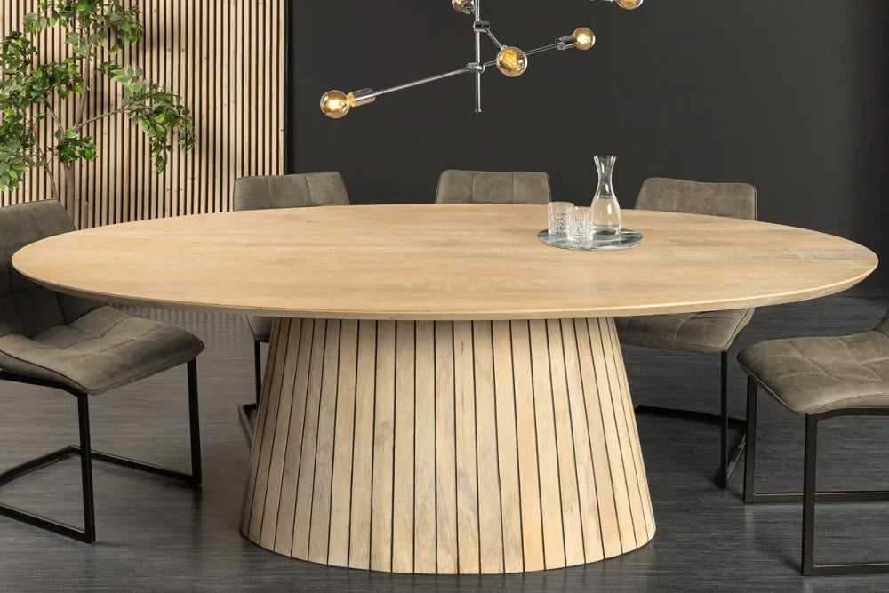 Masa din Lemn de mango Maro deschis si Lemn de salcam si mango Maro deschis L220xH77cm Art deco