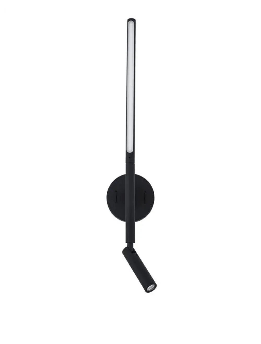Aplica de perete structura din Aluminiu Negru si abajur din Acrilic Alb H55xL2cm IP20 9W 520lm 3000k HANDY