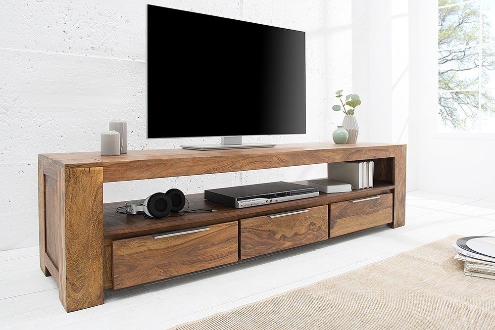 Comoda TV din Lemn de sheesham Maro Makassar L170xH45cm