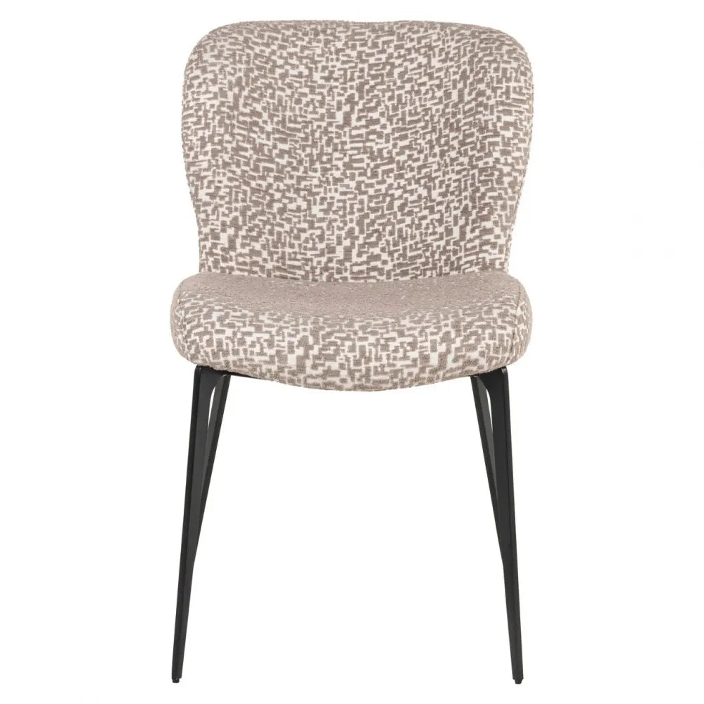 Scaun din Stofa Bej si Metal Negru L51xH83.5cm Sergio Richmond interiors