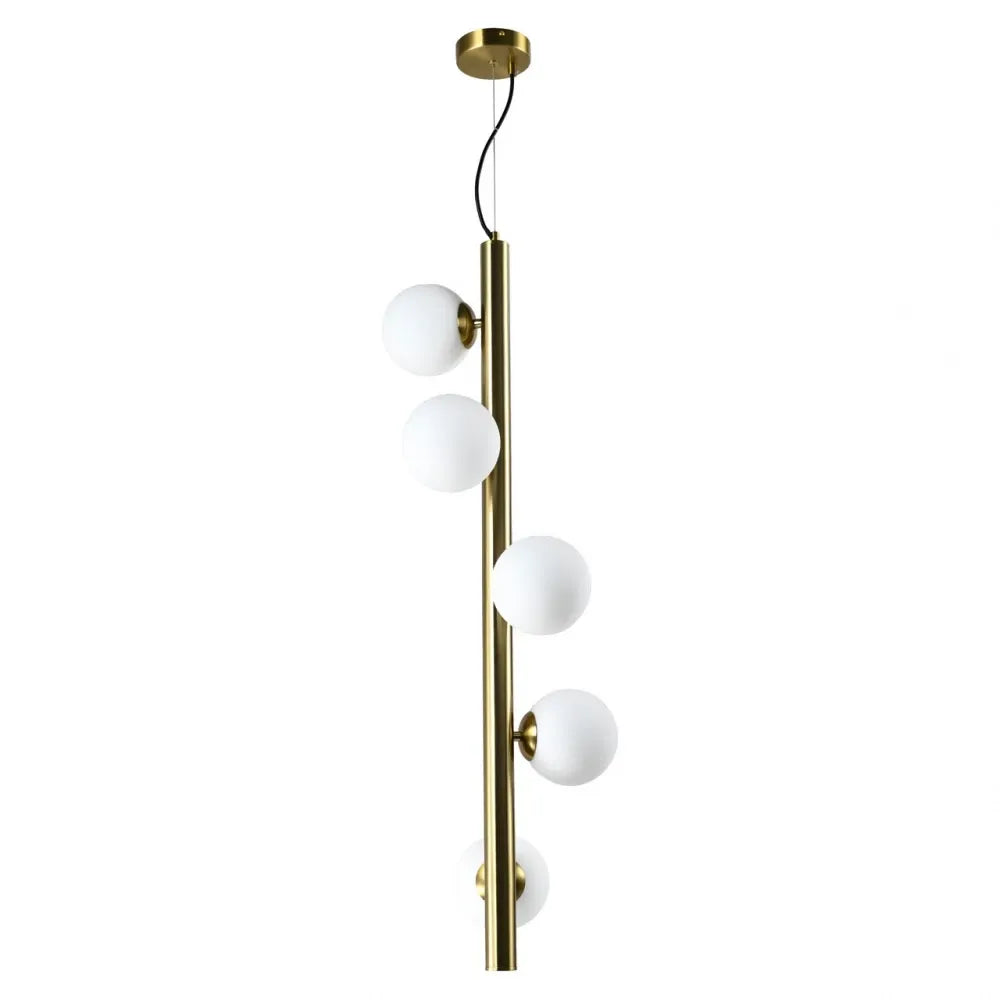 Lustra din Metal/Sticla Alama/Alb L29.5xH140cm Elorie Richmond interiors