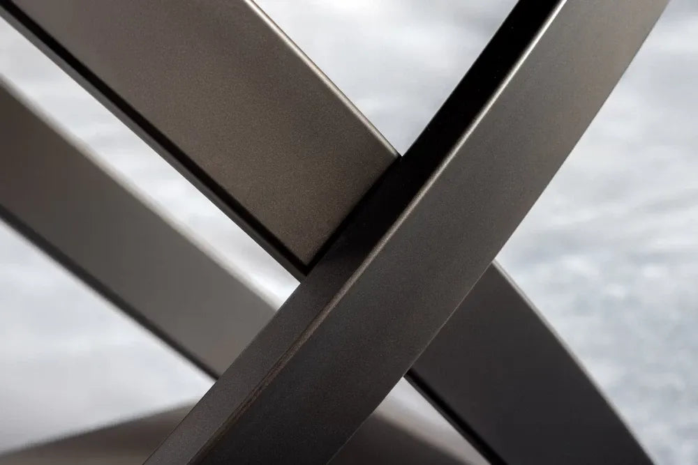 Masa extensibila din Ceramica Maro si Metal Bronz L130-190xH75cm Inception
