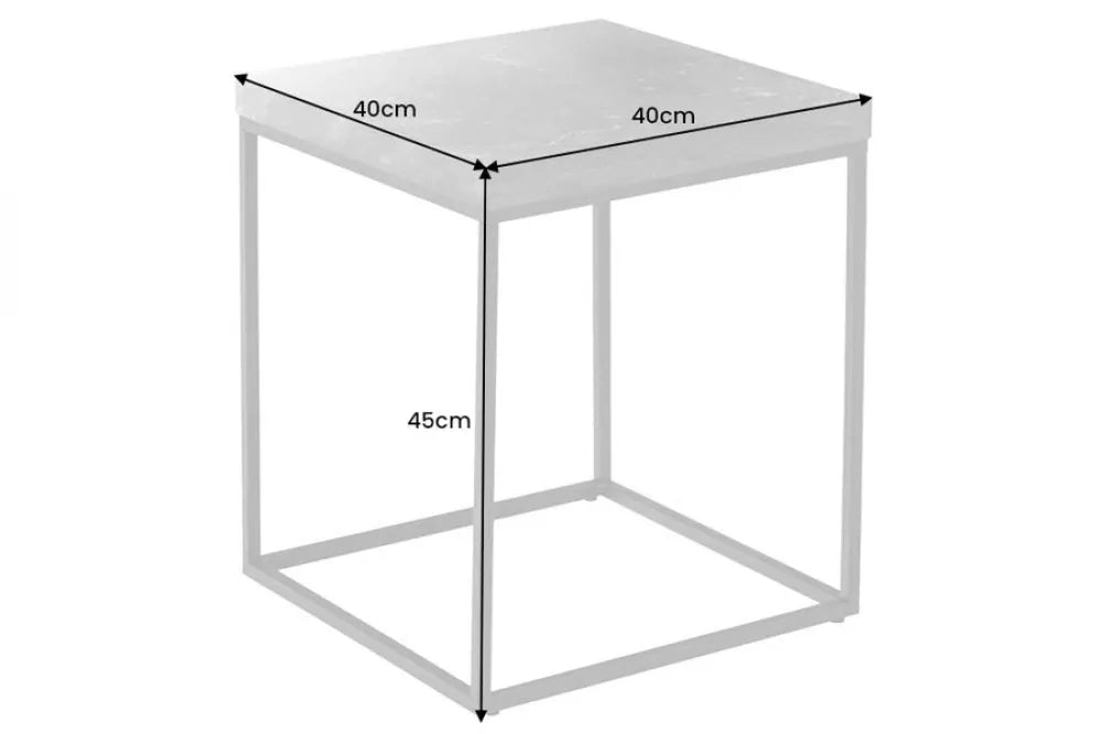 Masuta laterala din MDF Gri antracit si Metal Negru L40xH45cm Architecture