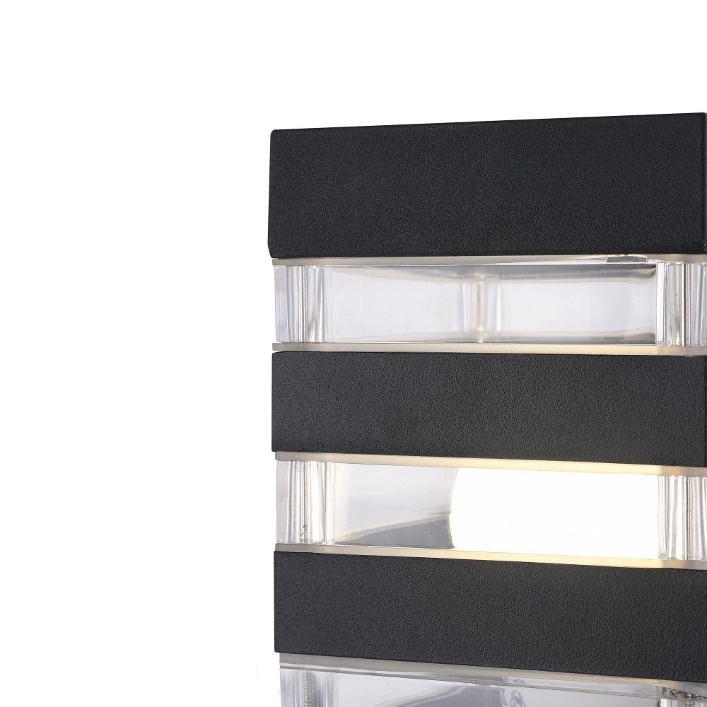 Stalp de iluminat pentru exterior din Plastic si Metal Negru L9xH61cm Linden