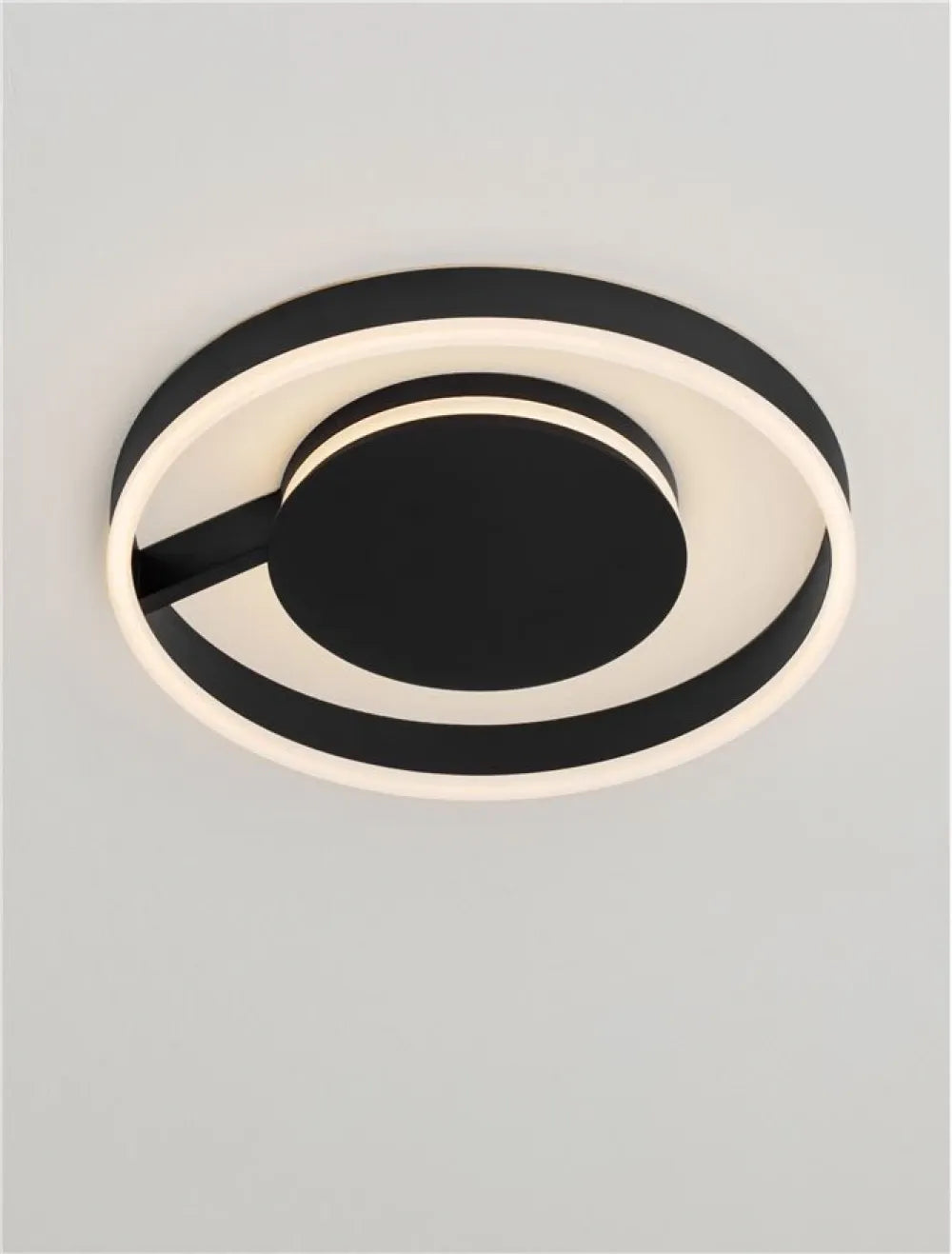 Plafoniera din Metal Negru H4.6xD40cm 41W 1638Lm IP20 Siena