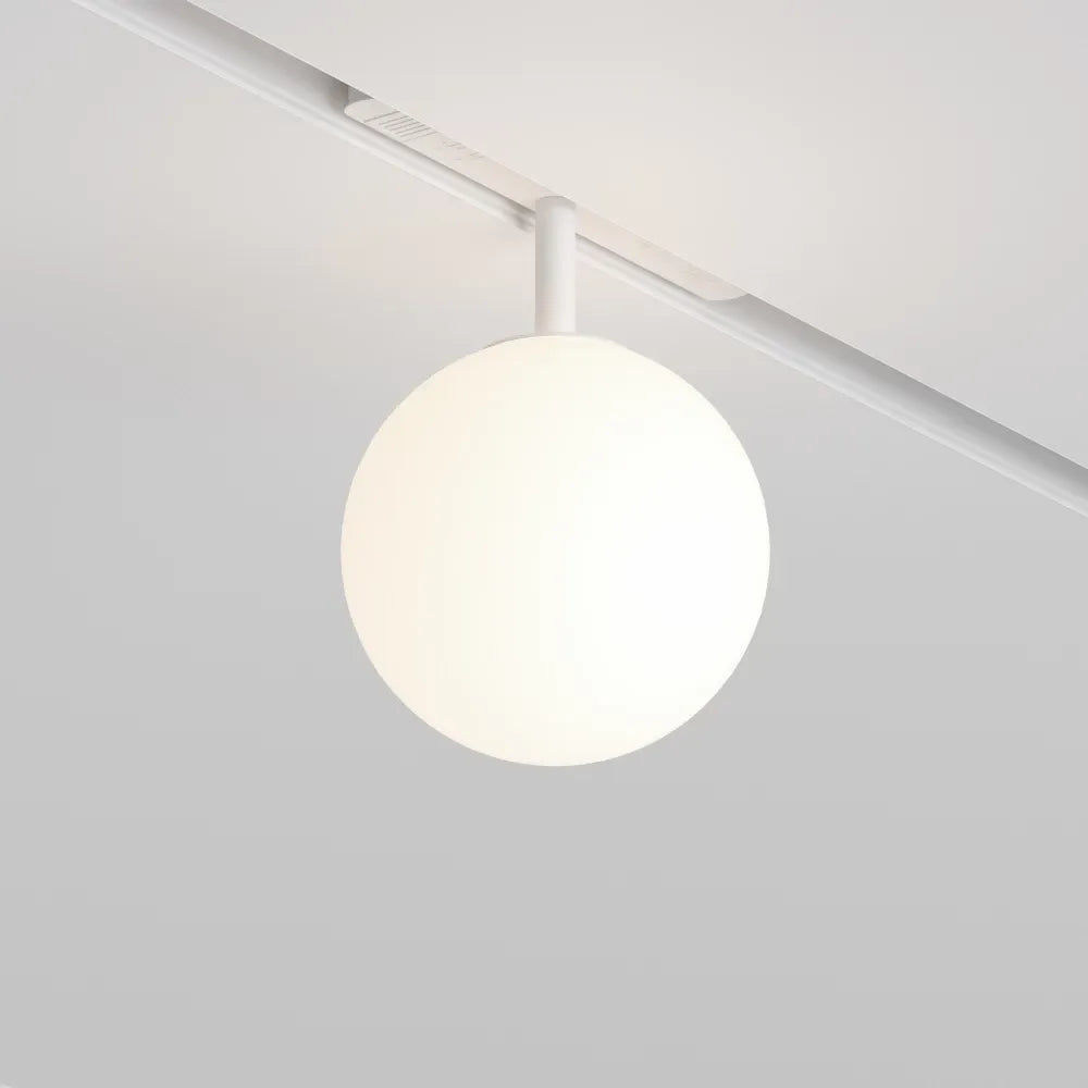 Spot pentru sina Exility din Metal Alb si Sticla Alb H19.8xD13cm 5W 330lm 4000k Luna