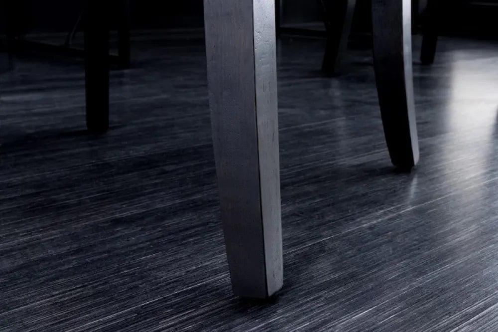 Scaun de bar tapitat cu Stofa Bej cu picioare din Lemn Negru H116xL51xA60cm Castle Deluxe