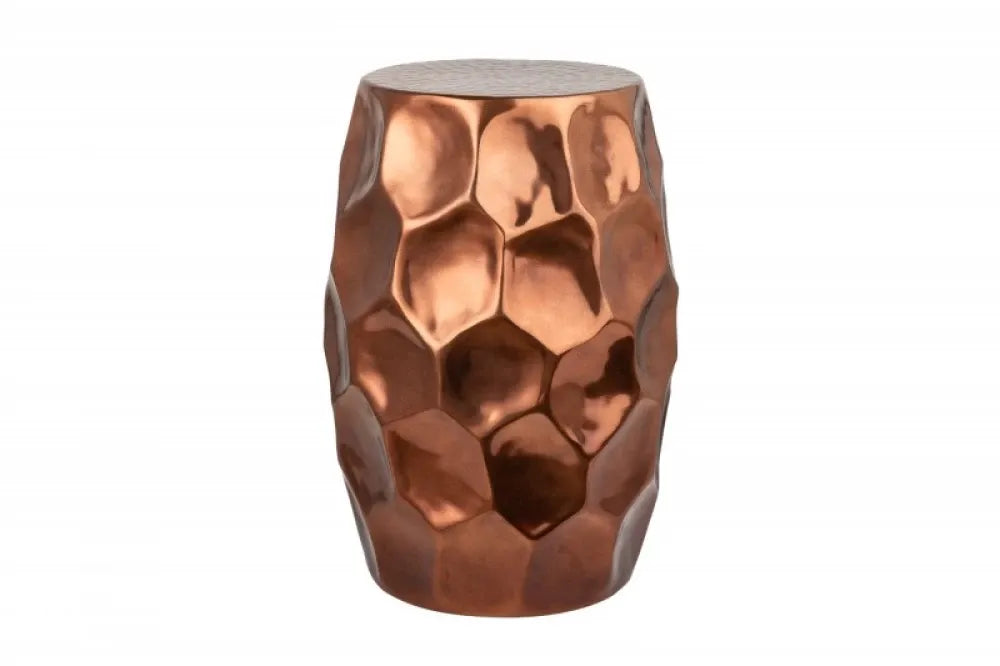 Masuta laterala Rotunda din Aluminiu Cupru D30xH46cm Organic