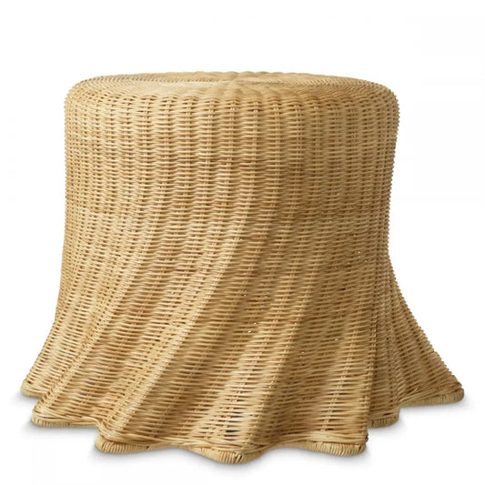 Masuta laterala Rotunda din Ratan Bej L60xl61cm Rolph Eichholtz
