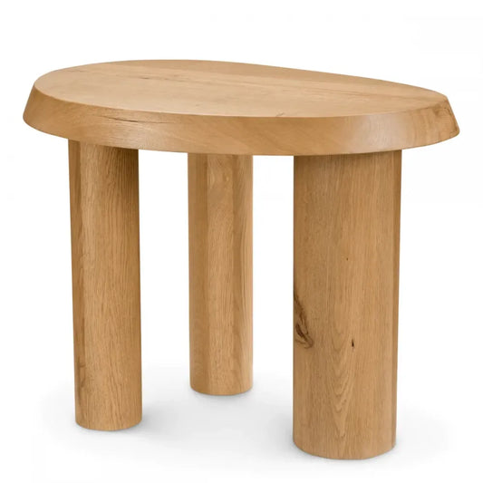 Masuta laterala Asimetrica din Lemn de stejar Maro L65xl45cm Prelude Eichholtz