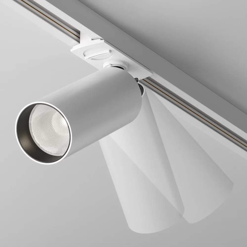 Spot dimabil pentru sina Unity din Aluminiu Alb H16xD5cm IP 20 12W 900lm 4000k Focus LED
