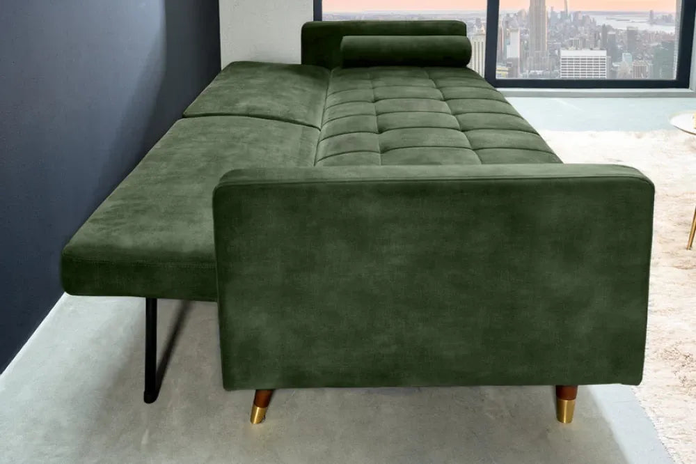 Canapea tapitat cu Catifea Verde L196cm Couture