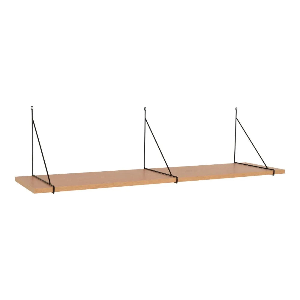 Polita din MDF Maro si Metal Negru L120xH31cm Chiba
