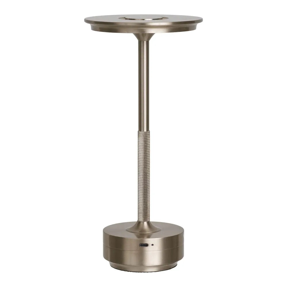 Veioza reincarcabila din Aluminiu Argintiu H28,5xD13cm Lyneham