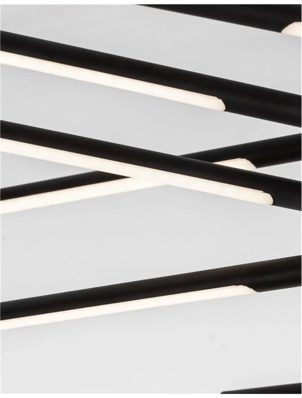 Plafoniera structura din Metal Negru si abajur din Acrilic Alb H21xL94.5cm IP20 59W 4195lm 3000k RACCIO