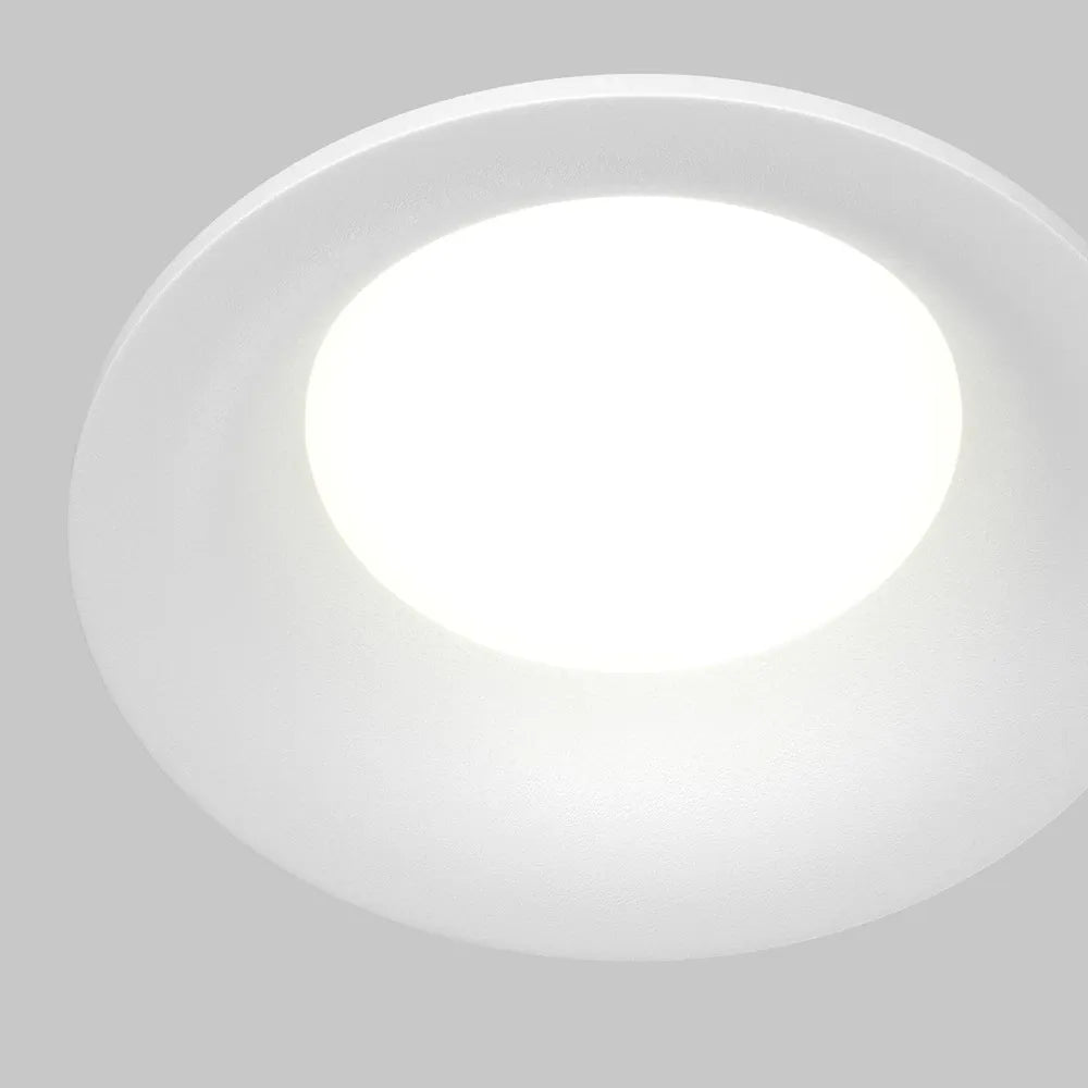 Spot incastrat rotund din Aluminiu Alb H4xD8.5cm IP65 GU10 50W Downlight