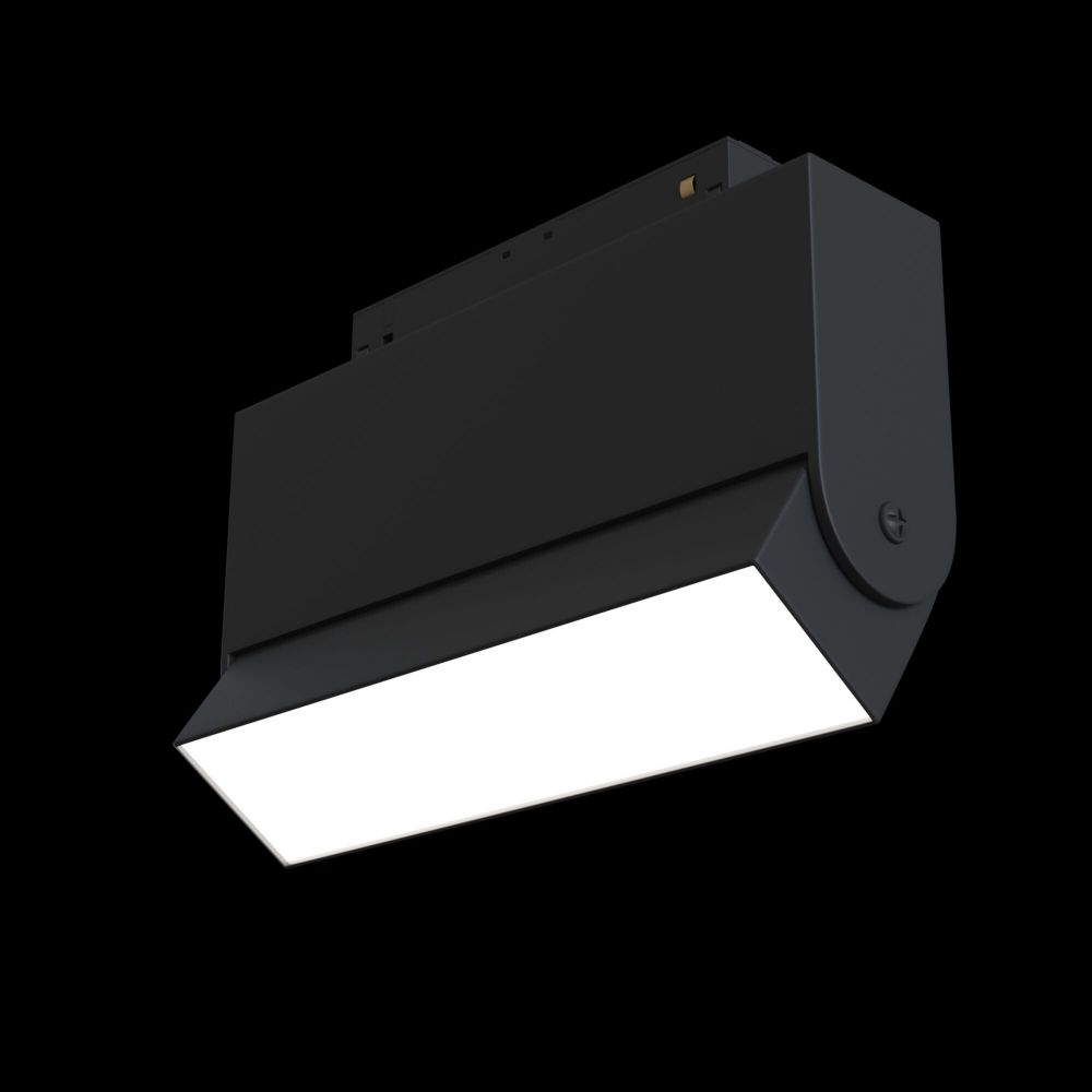 Spot Dreptunghiular pentru sina magnetica din Aluminiu Negru BASIS L16xH11cm 800lm