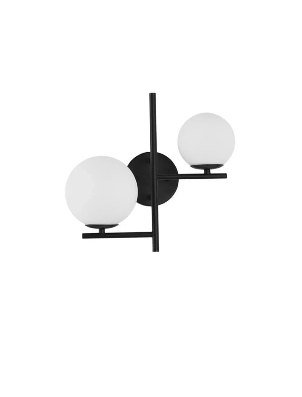 Aplica de perete structura din Metal Negru si abajur din Sticla Alb H33xL35cm IP20 IMPERO