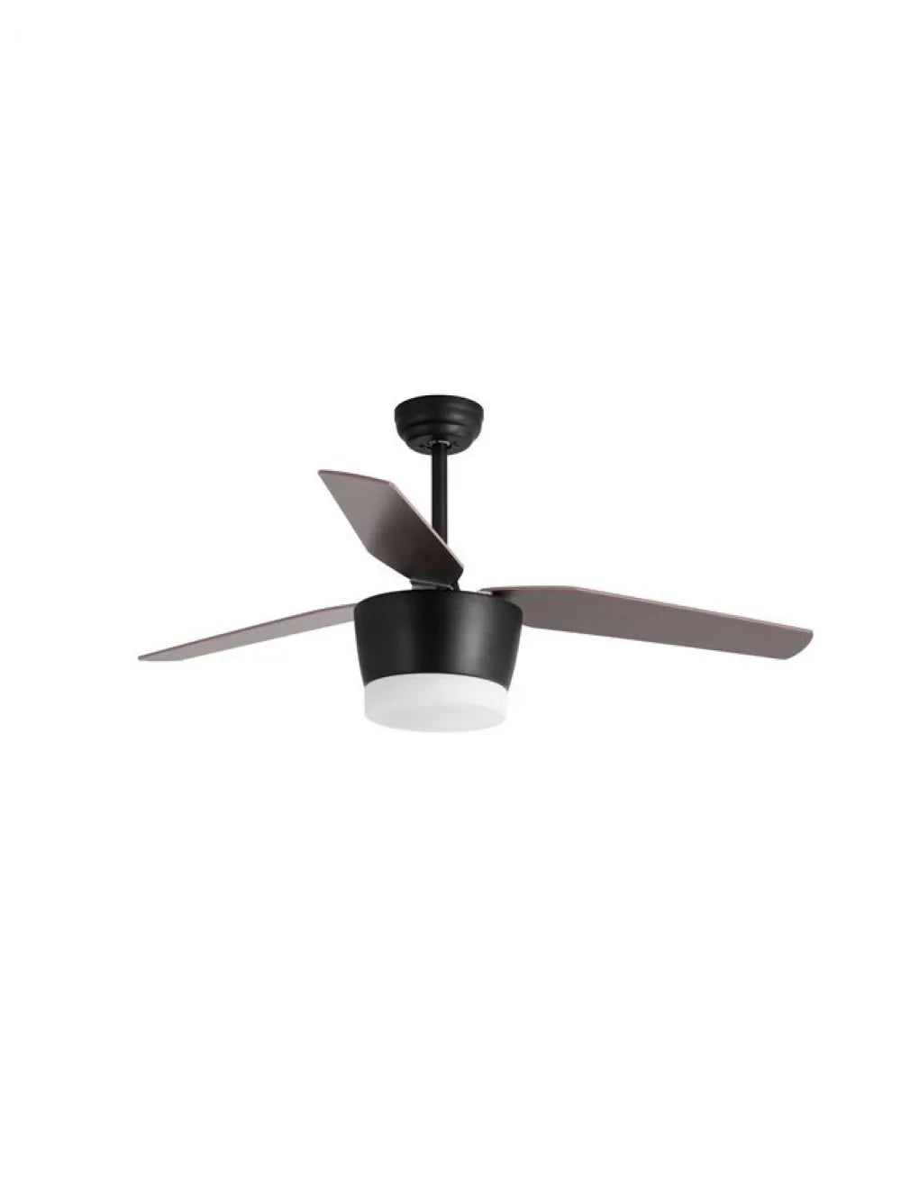 Ventilator structura din Metal Negru si abajur din Sticla Alb H38-51xL132cm IP20 18W 650lm 3000k MONSOON