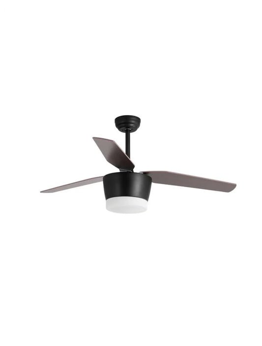 Ventilator structura din Metal Negru si abajur din Sticla Alb H38-51xL132cm IP20 18W 650lm 3000k MONSOON