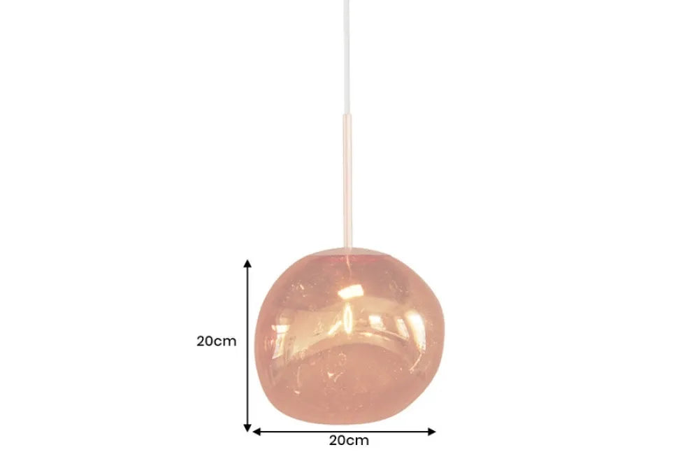 Pendul din Metal Cupru si Sticla Cupru D20xH150cm LIQUID DIAMOND