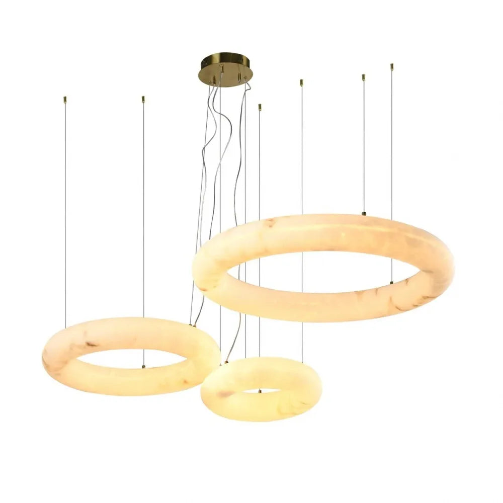 Candelabru din Metal/Rasina Auriu/Alb L143.5xH150cm Chandelier Richmond interiors