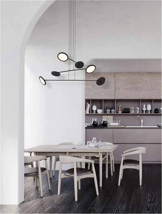 Candelabru structura din Metal Negru si abajur din Acrilic Alb H150xL100cm IP20 49W 4695lm 3000k SCOPE