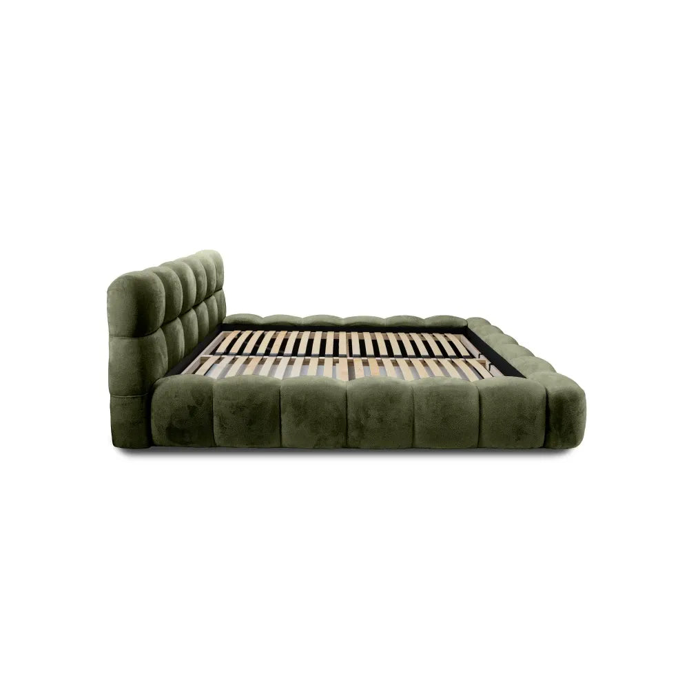 Pat 180x200cm tapitat cu Chenille Verde Boston